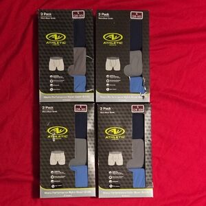 Athletic Works Men's Boxer Briefs 3-Pack - Black, Gray, Blue